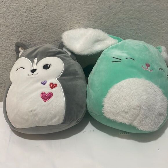 Squishmallows Heidi the Husky 8" Stuffed Plush & bunny sammy 8” set of 2 - Picture 1 of 6